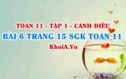 Bài 6 trang 15 SGK Toán 11 tập 1 Cánh Diều